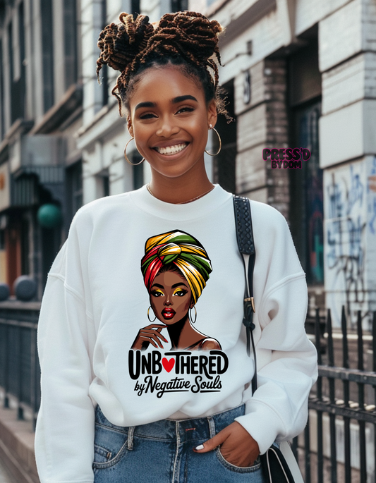 Unbothered by Negative Souls Sweatshirt | Afrocentric Crewneck