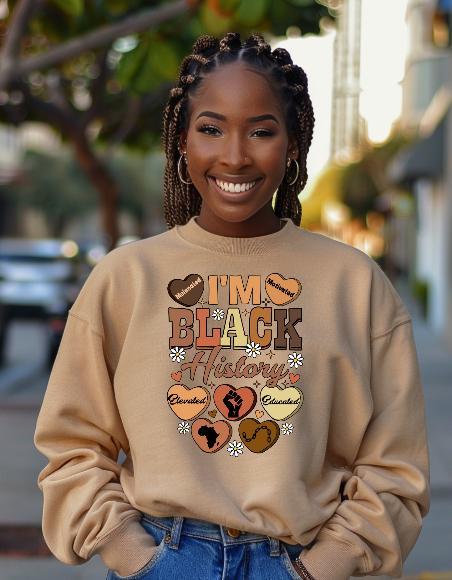 I Am Black History Sweatshirt – Unisex Black History Month Crewneck