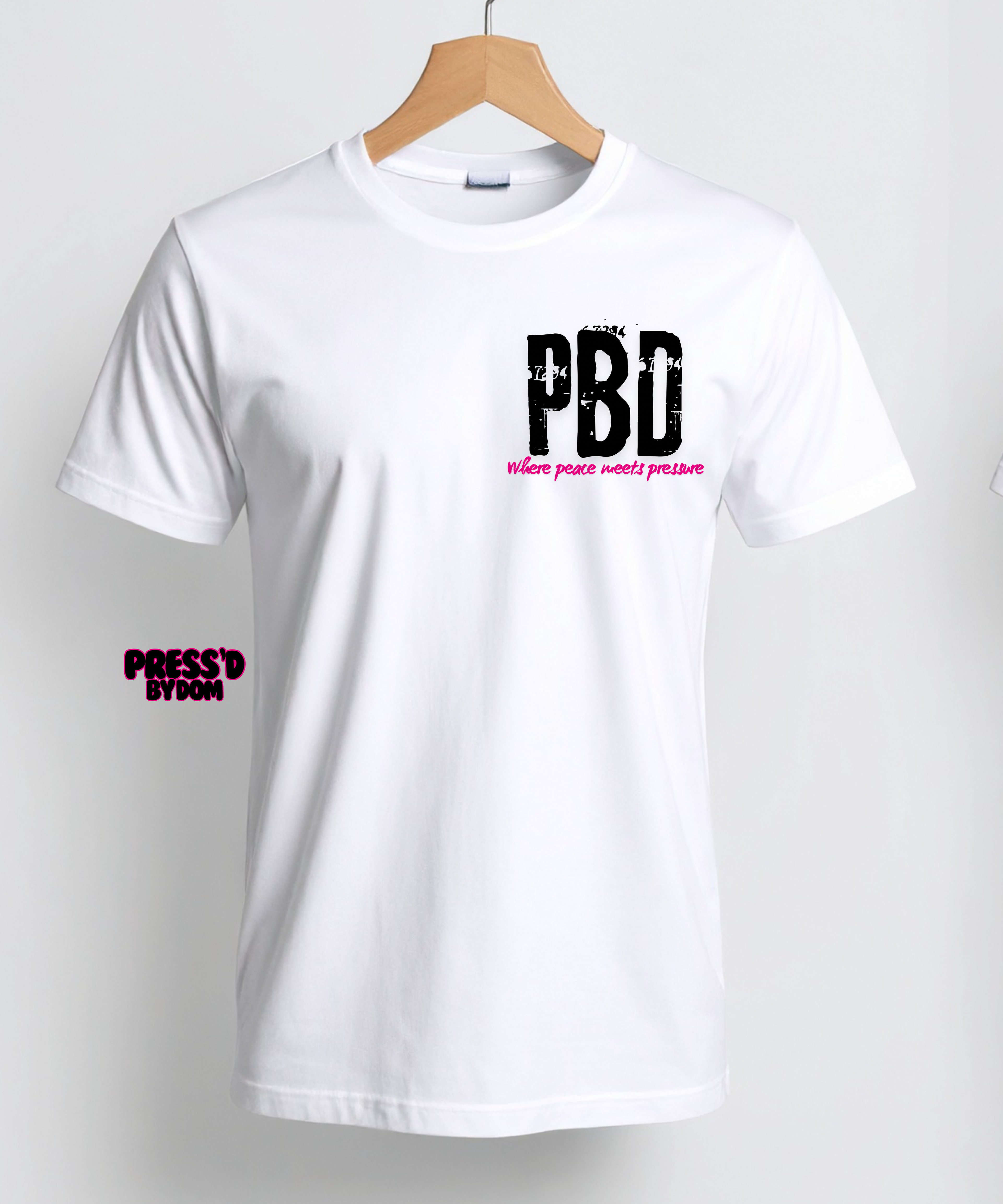 PBD "Peace Meets Pressure" Signature Tee – Press’d by Dom