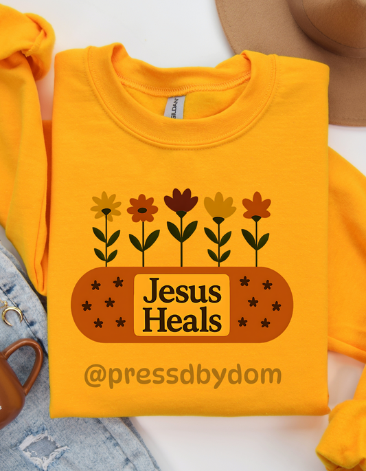 Jesus Heals Sweatshirt | Christian Faith-Based Graphic Pullover