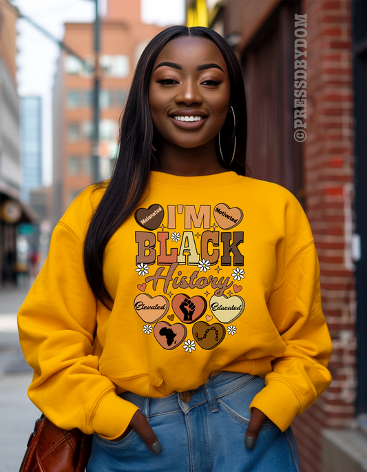 I Am Black History Sweatshirt – Unisex Black History Month Crewneck