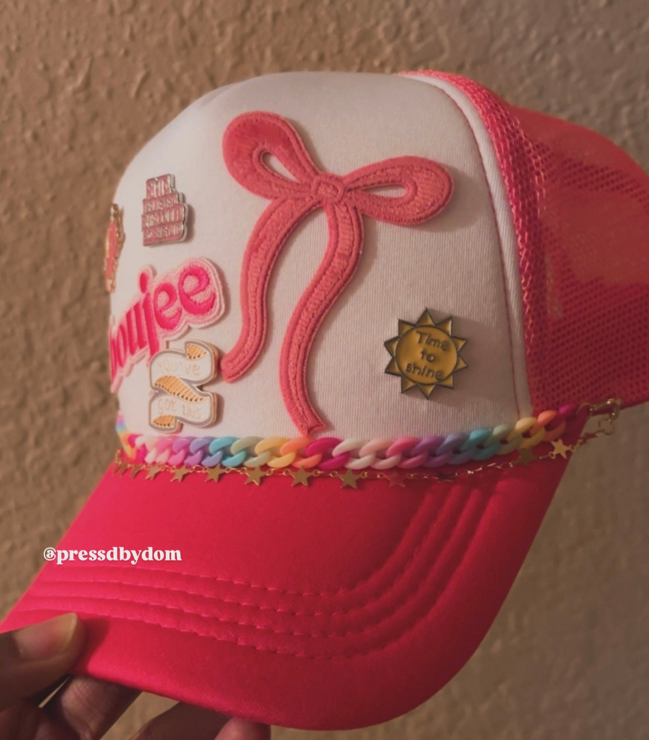 Pink "Boujee" Trucker Hat