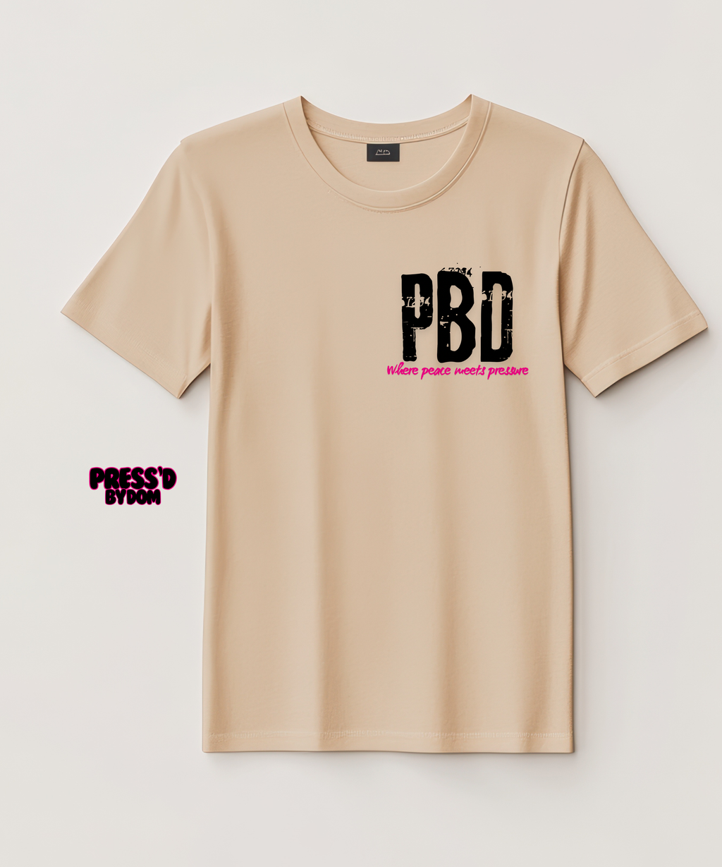 PBD "Peace Meets Pressure" Signature Tee – Press’d by Dom