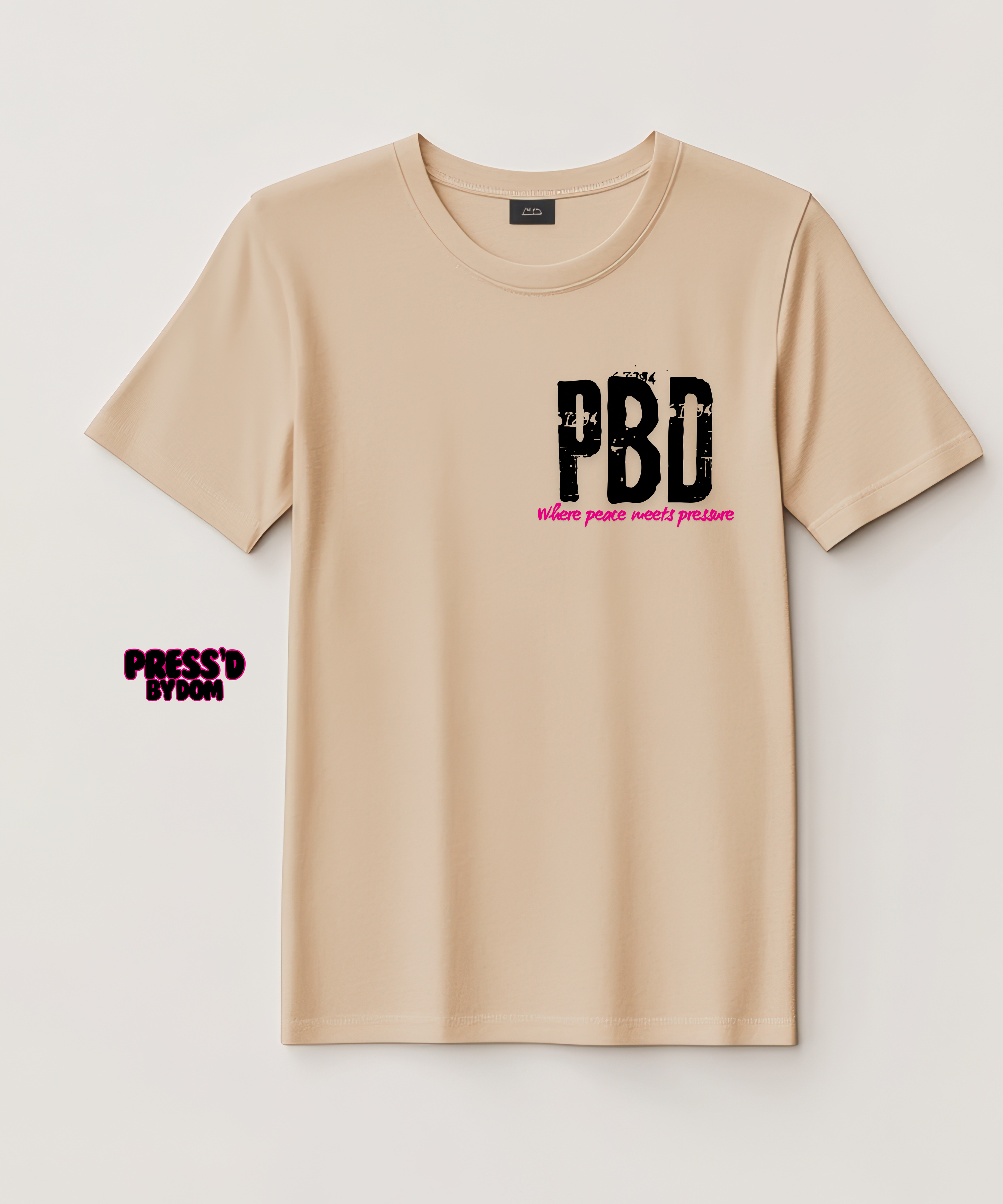 PBD "Peace Meets Pressure" Signature Tee – Press’d by Dom
