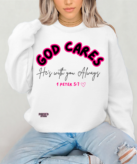 The "God Cares" Dear Person Behind Me Crewneck (Pre-Order)