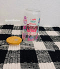 Positive Vibes Only Affirmation 16oz Glass Cup