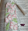 Pink Butterfly Acrylic Bookmark with Tassel