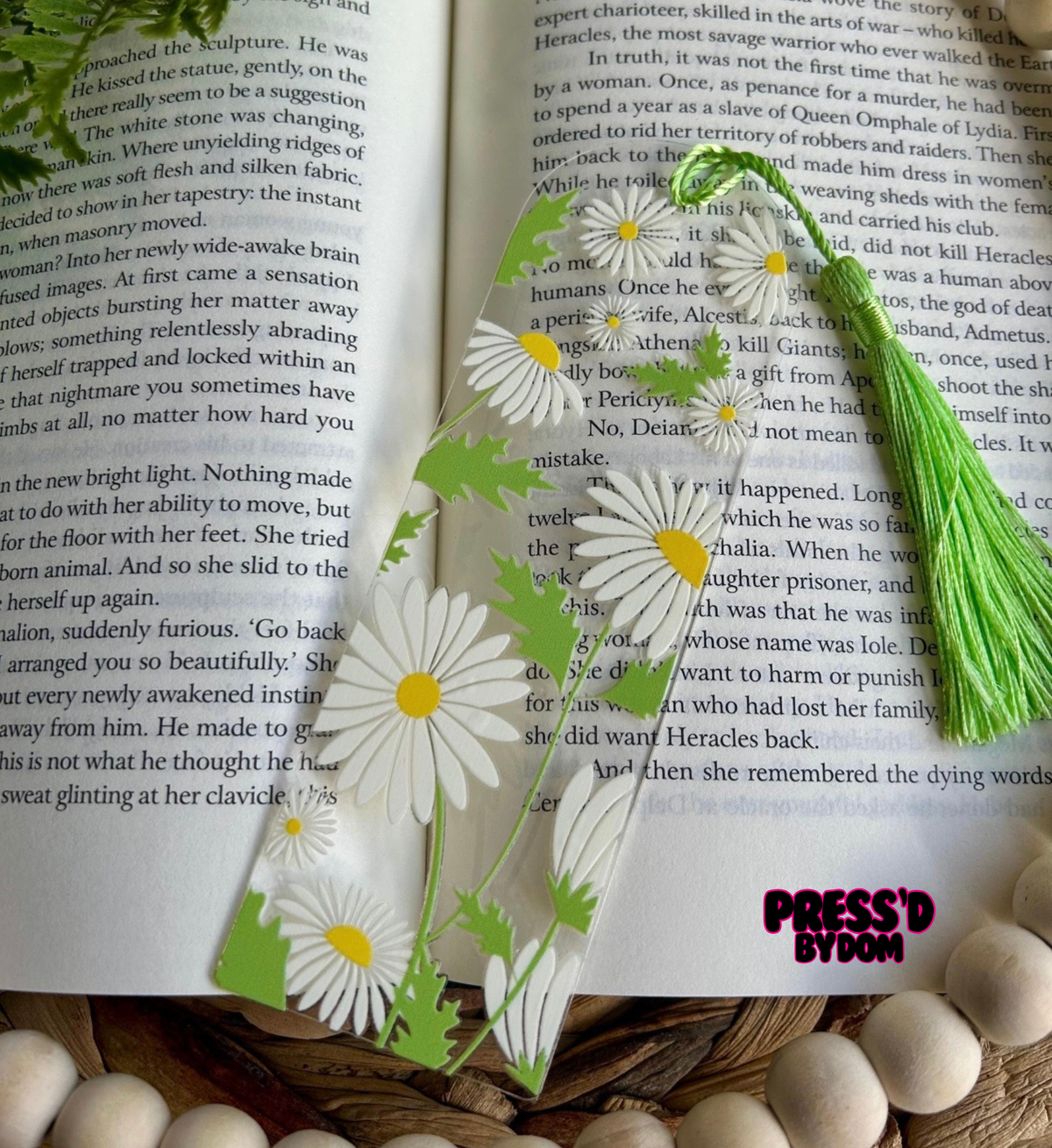 Daisy Acrylic Bookmark with Tassel