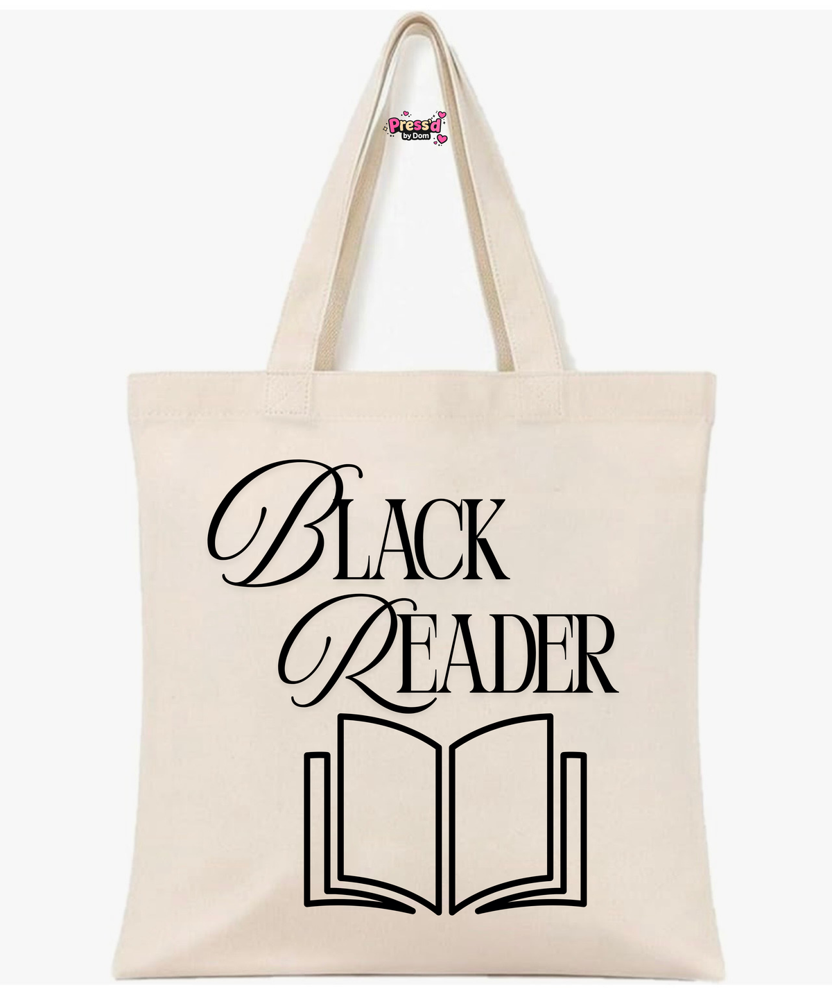 Black Reader Canvas Tote Bag