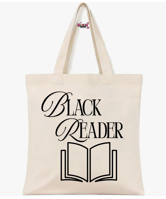 Black Reader Canvas Tote Bag