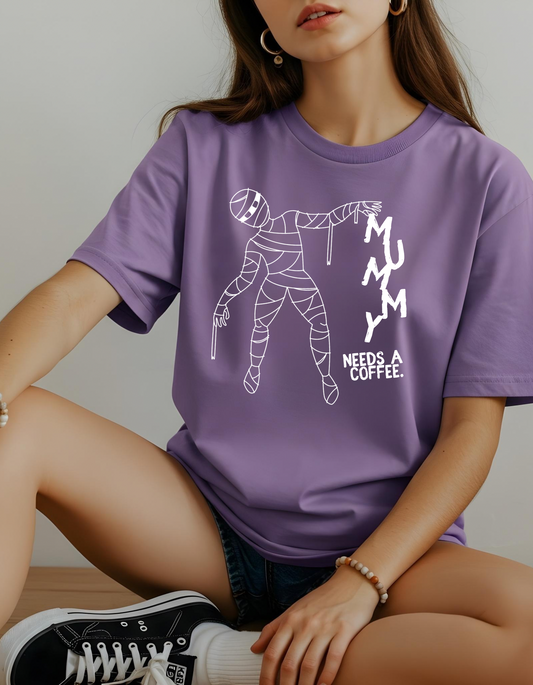 ☕ Mummy Needs Coffee Halloween Tee