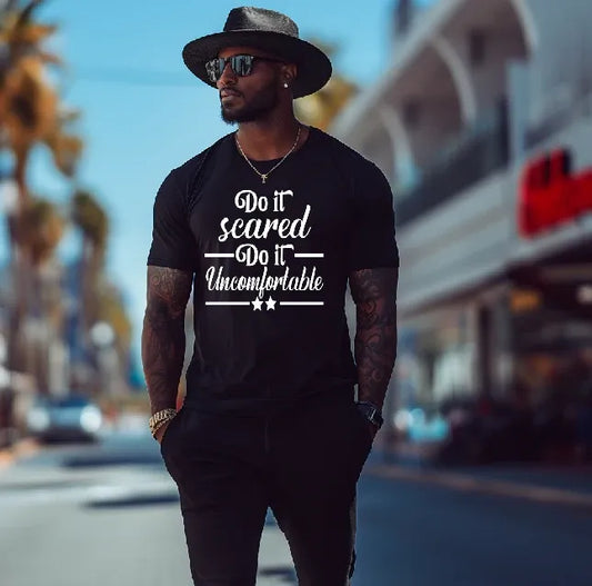 “Do It Scared” Motivational Tee | Inspirational Graphic Shirt
