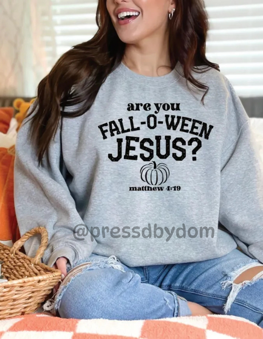 Fall-O-Ween Jesus Sweatshirt | Christian Fall Pullover | Matthew 4:19