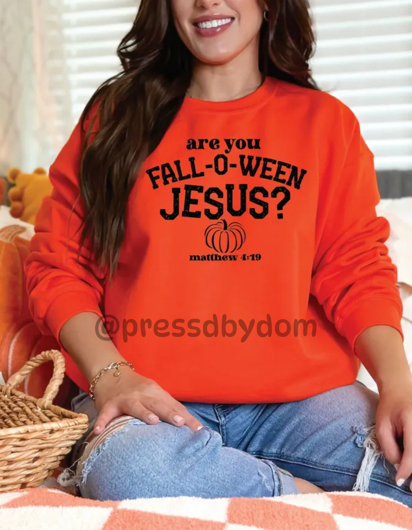 Fall-O-Ween Jesus Sweatshirt | Christian Fall Pullover | Matthew 4:19