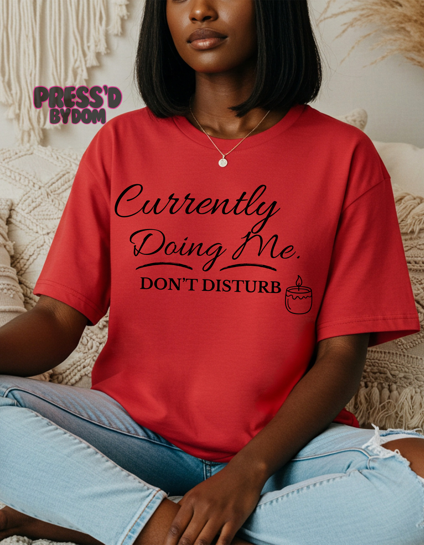 Currently Doing Me Don’t Disturb Tee for Women | Soft Girl Era T-Shirt | Self-Care, Boundaries, Minimalist Graphic Tee