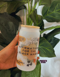 Affirmations for Black Mamas Glass Cup | Daily Encouragement Drinkware