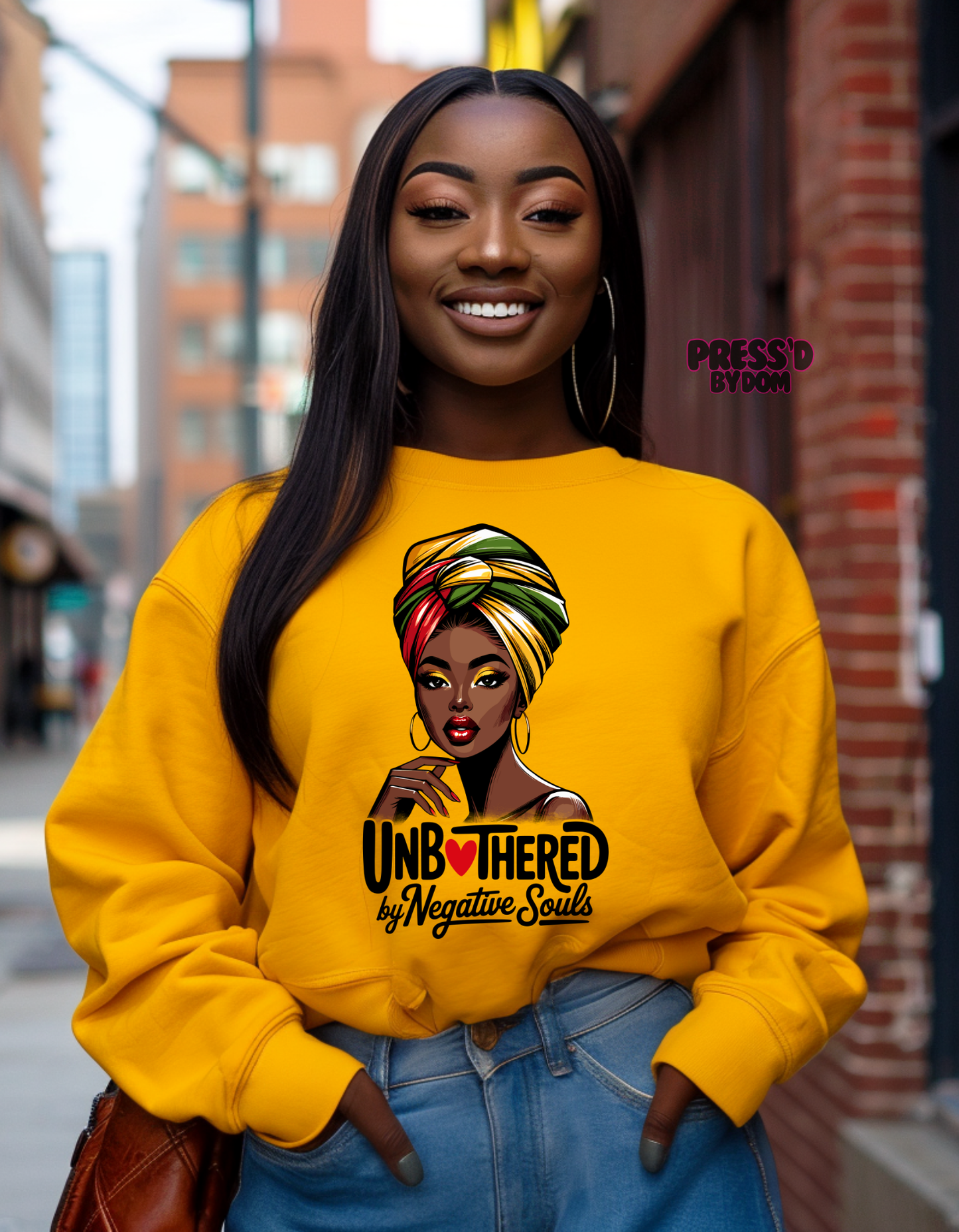 Unbothered by Negative Souls Sweatshirt | Afrocentric Crewneck