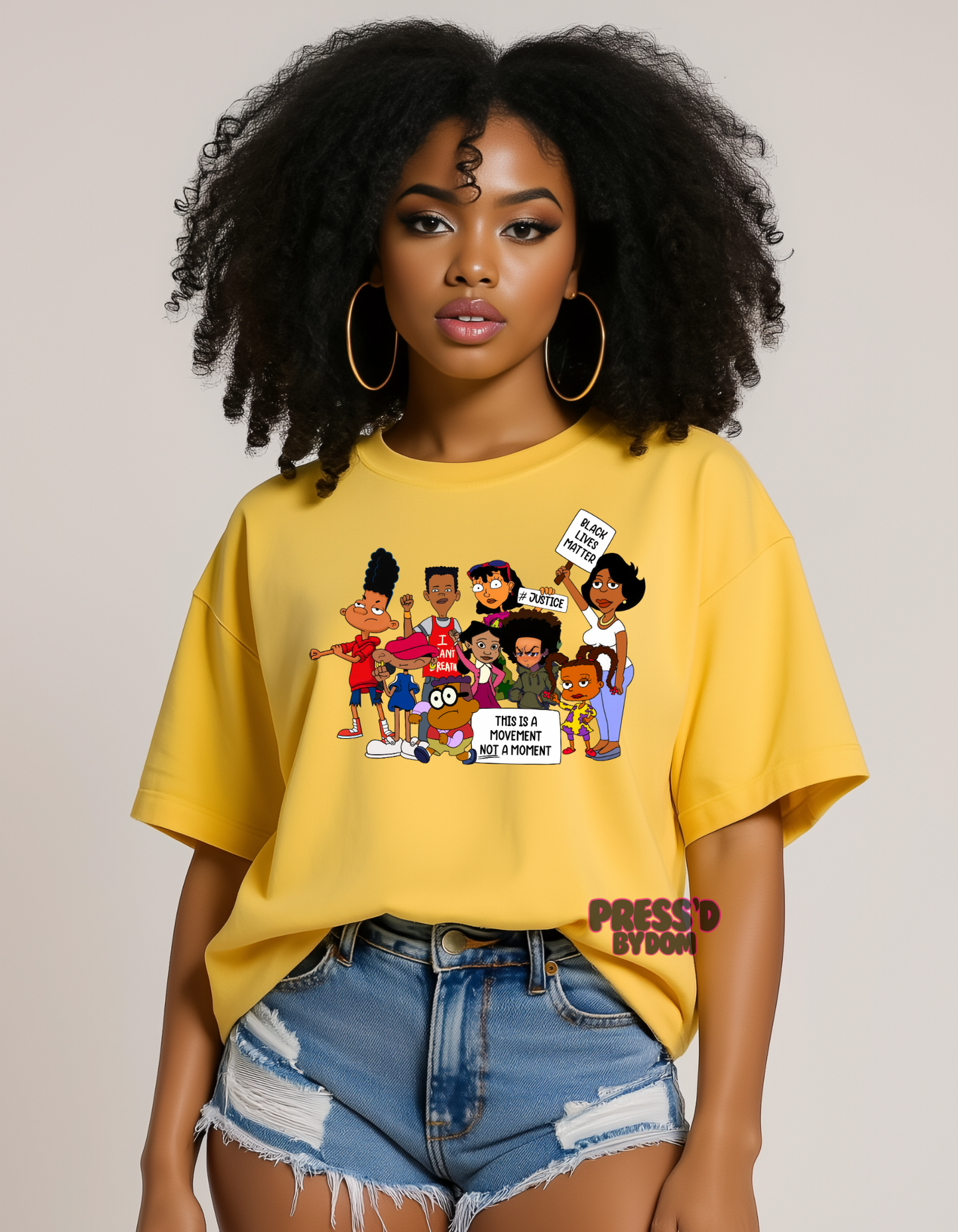90s Cartoon Activism T-Shirt | Movement Not A Moment Tee