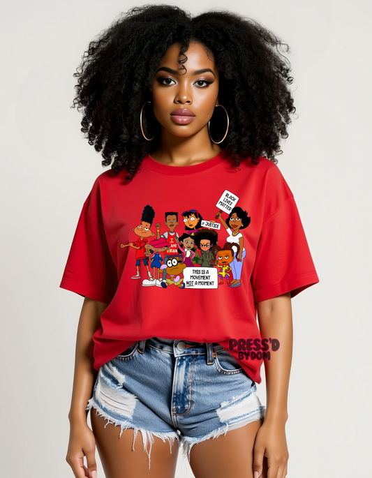 90s Cartoon Activism T-Shirt | Movement Not A Moment Tee