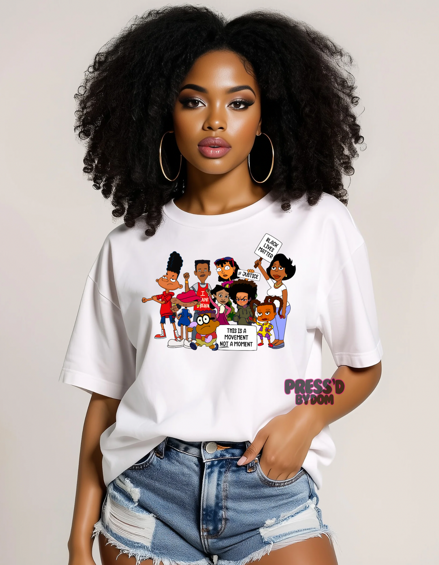 90s Cartoon Activism T-Shirt | Movement Not A Moment Tee