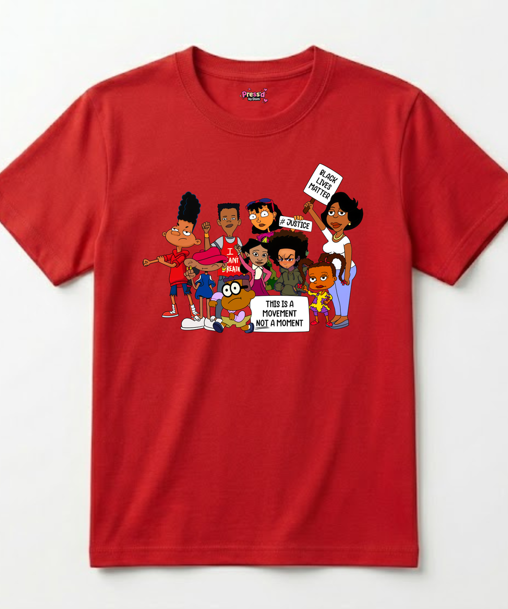 90s Cartoon Activism T-Shirt | Movement Not A Moment Tee