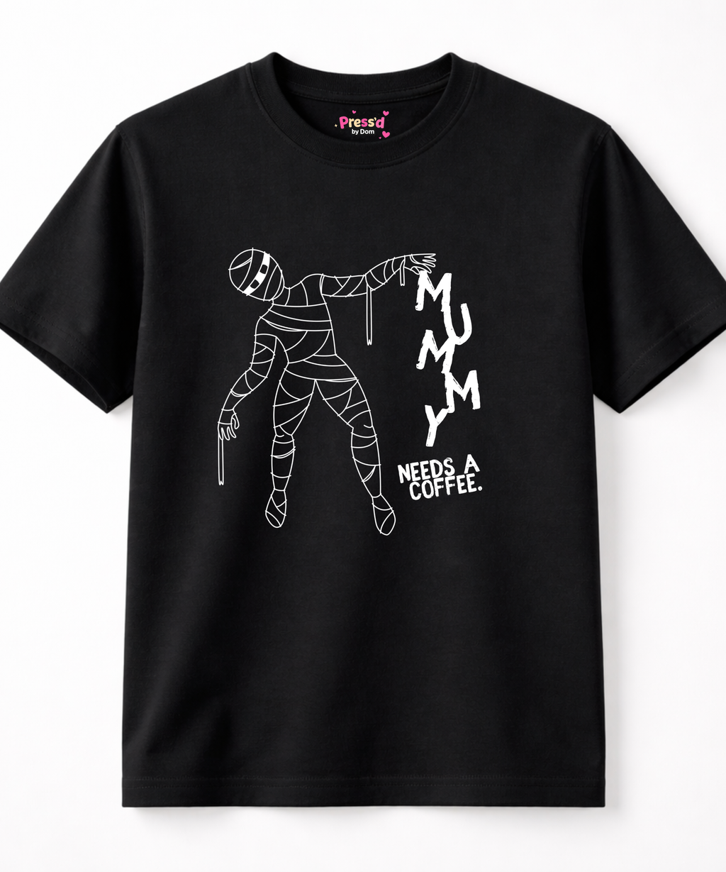☕ Mummy Needs Coffee Halloween Tee