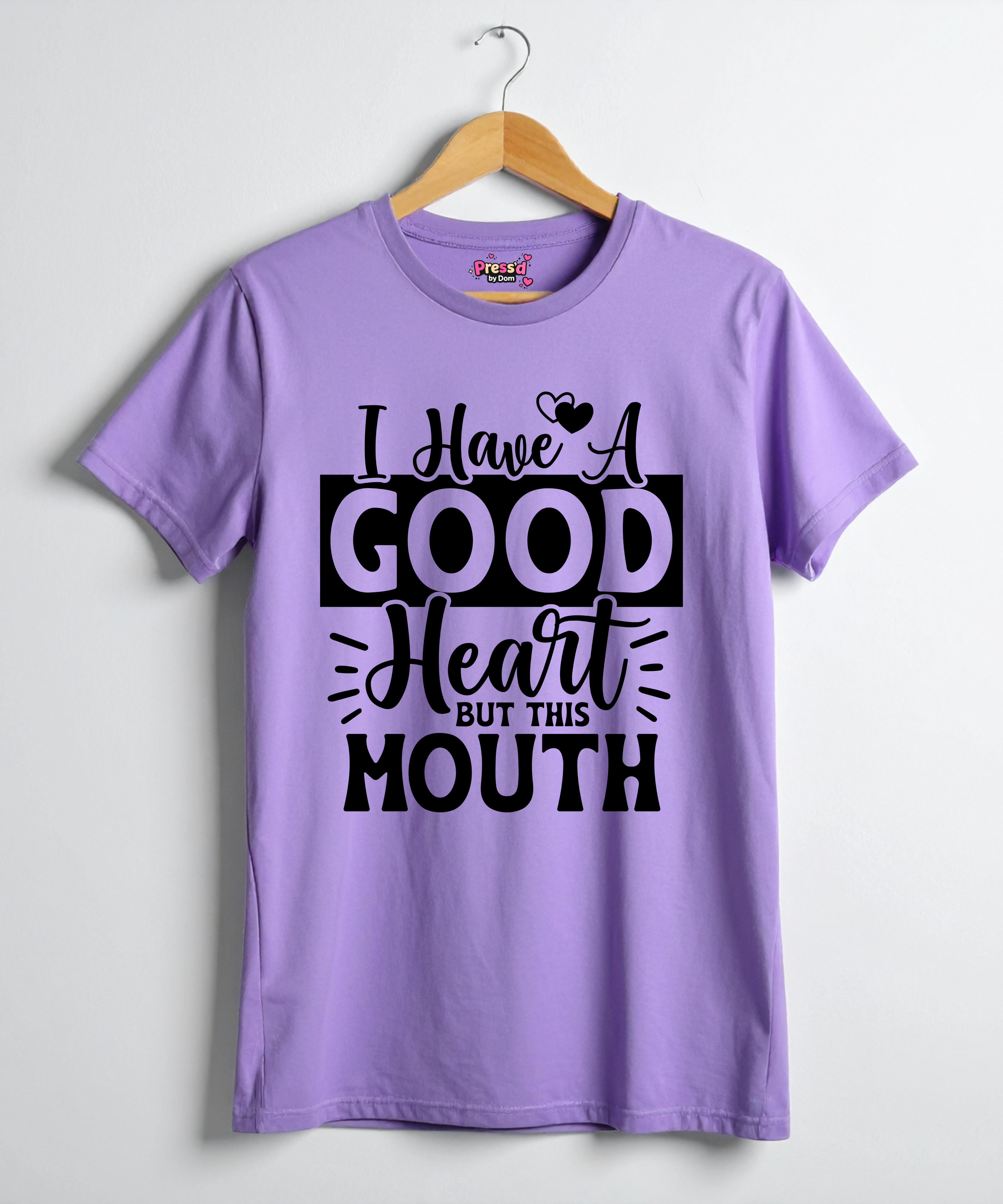 I Have A Good Heart But This Mouth Funny Graphic Tee